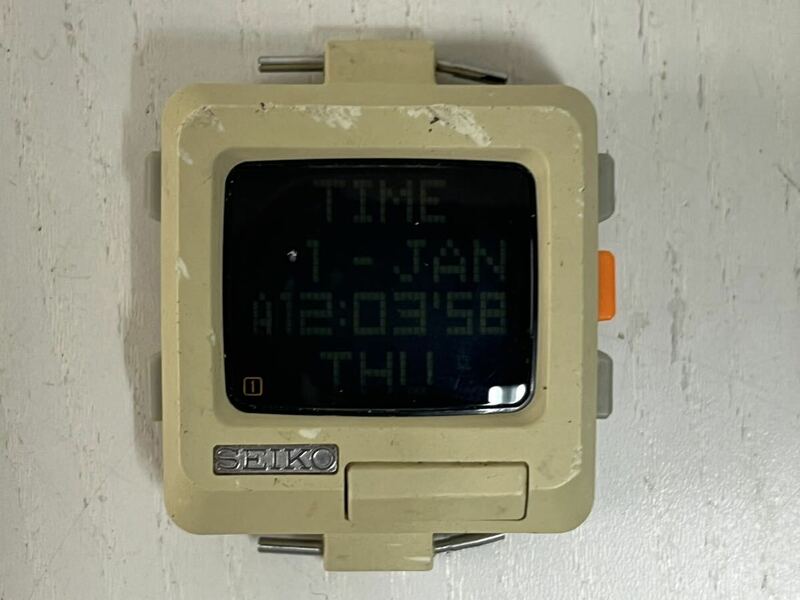 414h 電池交換済 SEIKO セイコー タイムトロン デジタル クォーツ 腕時計 W853-4000 