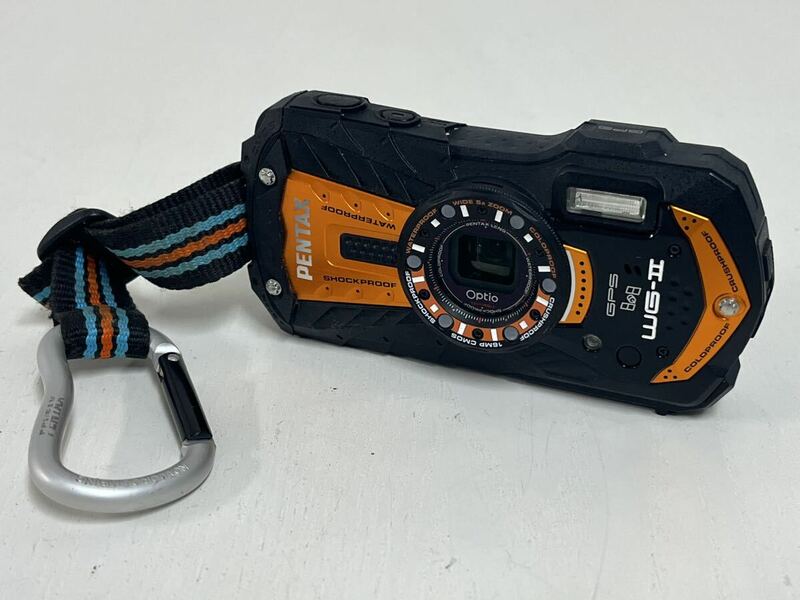 532h PENTAX ペンタックス Optio オプティオ WG-2 コンパクトデジタルカメラ ブラック オレンジ