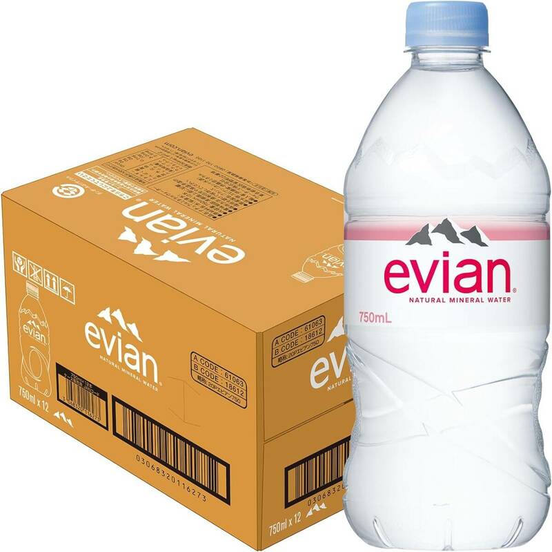 無味 750ミリリットル (x 12) Evian(エビアン) 伊藤園 evian 硬水 ミネラルウォーター ペットボトル 750