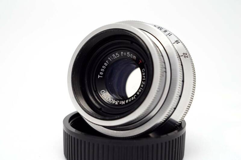 08【良上品 希少】M42 Carl Zeiss Jena Tessar 1:3,5 f=5cm (50mm) ツァイス テッサー 14枚羽 1950年製 f3.5