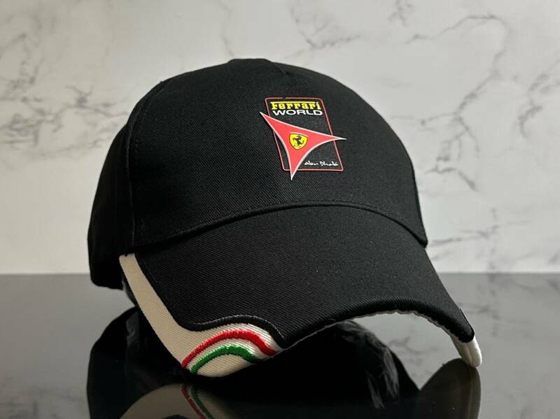 【未使用品】224KE★Ferrari フェラーリ キャップ 帽子 CAP ファンにも嬉しい上品で高級感のあるデザインのコットン素材♪《FREEサイズ》