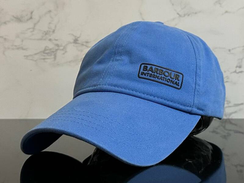 【未使用品】389KF★BARBOUR バーブァー キャップ 帽子 CAP ファンにも嬉しい上品で高級感のあるブルーにブラックロゴ♪《FREEサイズ》