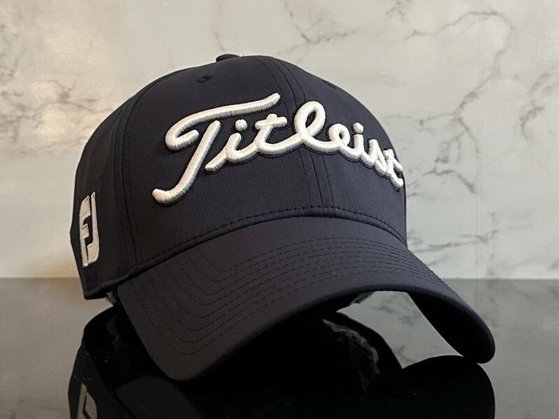 【未使用品】363KB★Titleist タイトリスト ゴルフ キャップ 帽子 CAP 上品で高級感のあるネイビーにシリーズロゴとFJロゴ♪《FREEサイズ》
