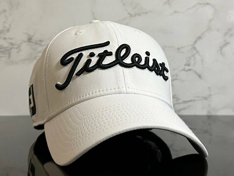 【未使用品】73A★Titleist タイトリスト ゴルフ キャップ 帽子 CAP 上品で高級感のあるホワイトにシリーズロゴとFJロゴ♪《FREEサイズ》
