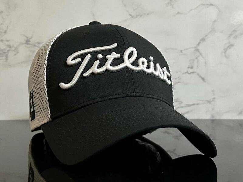 【未使用品】64C★Titleist タイトリスト ゴルフ メッシュ キャップ 帽子 高級感のあるデザインにシリーズロゴとFJロゴ♪《FREEサイズ》