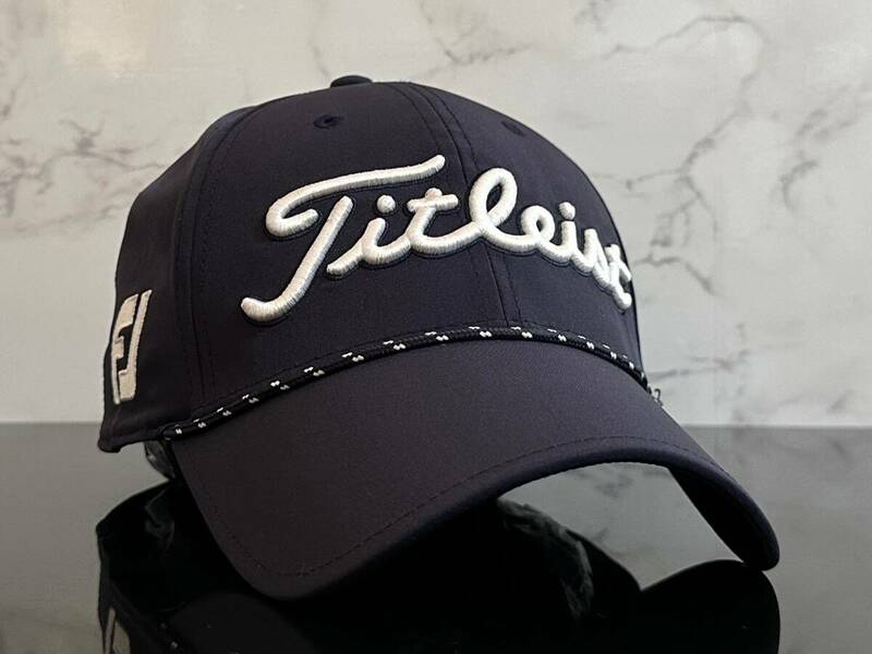 【未使用品】76A★Titleist タイトリスト ゴルフ キャップ 帽子 CAP 上品で高級感のあるネイビーにシリーズロゴとFJロゴ♪《FREEサイズ》