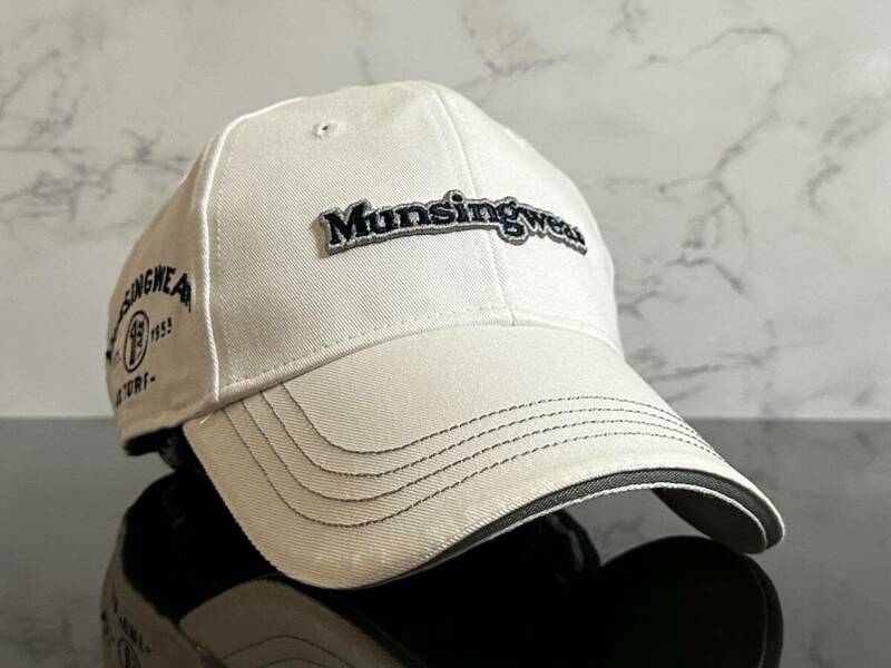 【未使用品】394KC★Munsingwear マンシングウェア ゴルフ キャップ 帽子 CAP 上品で高級感のあるデザインのコットン素材♪《FREEサイズ》