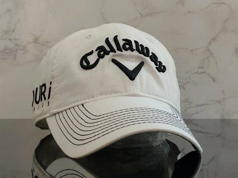 【未使用品】61C 訳あり★Callaway Golf キャロウェイ ゴルフ キャップ 帽子CAP 上品で高級感のあるホワイトにシリーズロゴ《FREEサイズ》