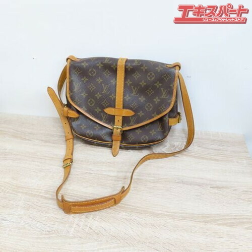 LOUIS VUITTON ルイヴィトン ソミュール30 モノグラム ショルダーバッグ レザー ブラウン M42256 前橋店