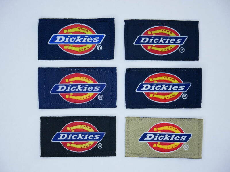 [Dickies] ディッキーズ　ワッペン　タグ　6枚セット　ネイビー3枚、エアフォースブルー、ブラック、カーキ1枚づつ