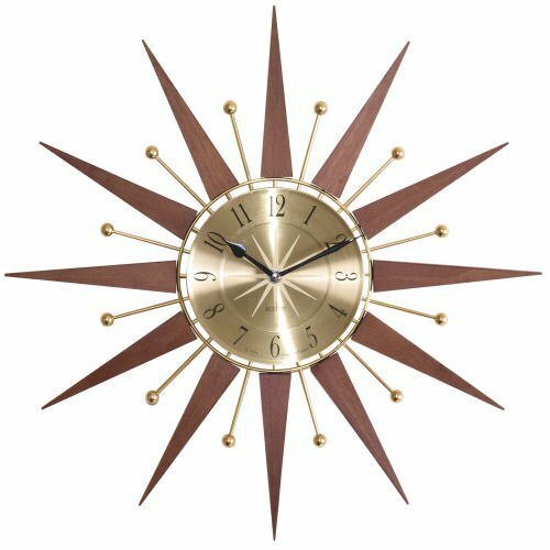 Sunburst Clock(midcentury,サンバースト,スターバースト,ビンテージクロック,ミッドセンチュリー,イームズ,50's,スペースエイジ