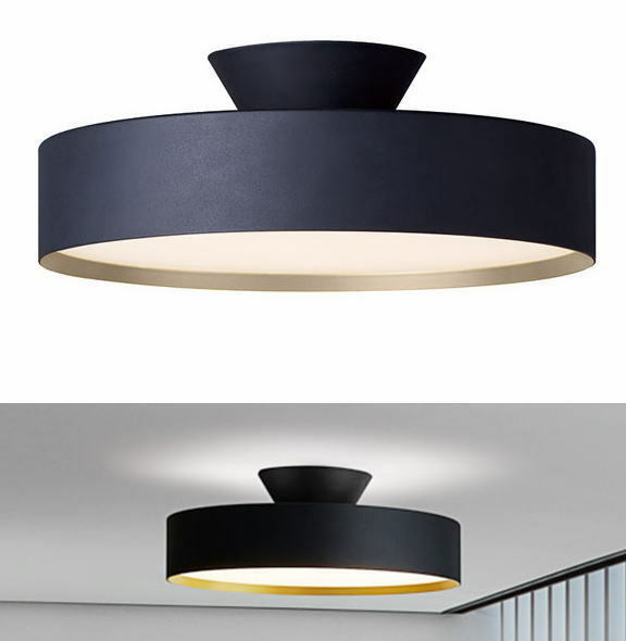 Glow LED-ceilinglamp/グローLEDシーリングランプBK×GD12畳用/変色調光式(検ミッドセンチュリー,midcentury,イームズ,カッシーナB&B相性良