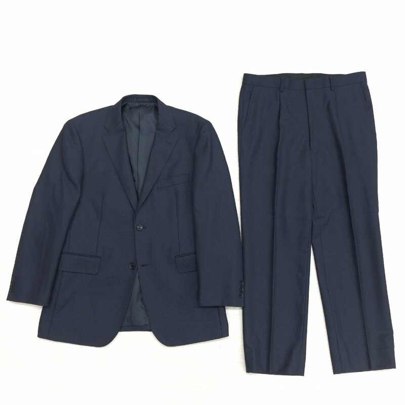 ●MULTI MIX MEN マルチミックスメン 2B シングルスーツ 上下セットアップ AB6(XL相当) 濃紺 ジャケット パンツ 特大 大きいサイズ 2L LL