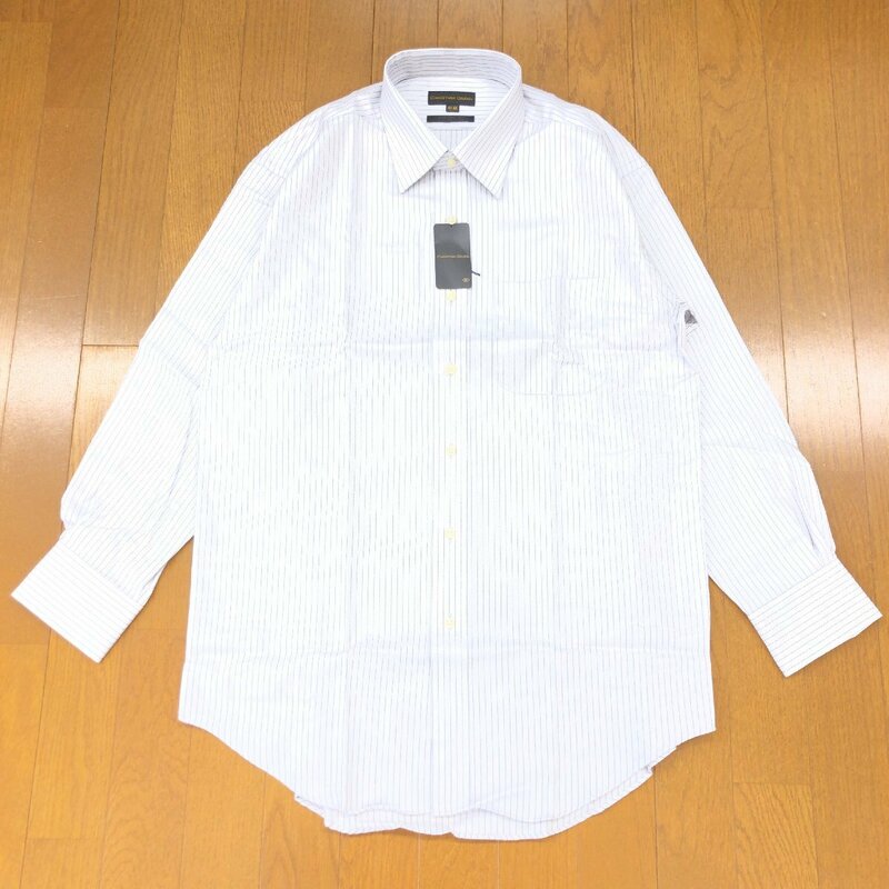 新品 CHRISTIAN ORANI クリスチャンオラー二 定価5,900円 ストライプ ワイシャツ 42-80(XL相当) カッターシャツ 2L LL 特大 大きい 未使用