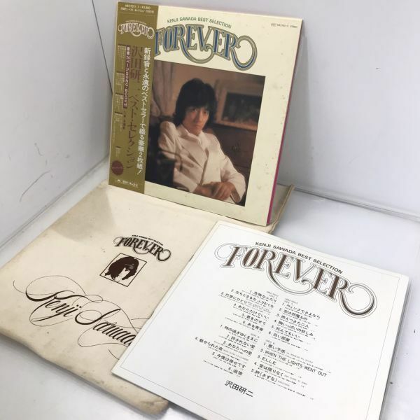 J1-573T 【帯付】 LP2枚組/沢田研二「Forever / 沢田研二・ベスト・セレクション」1976年：MRZ-9201/2