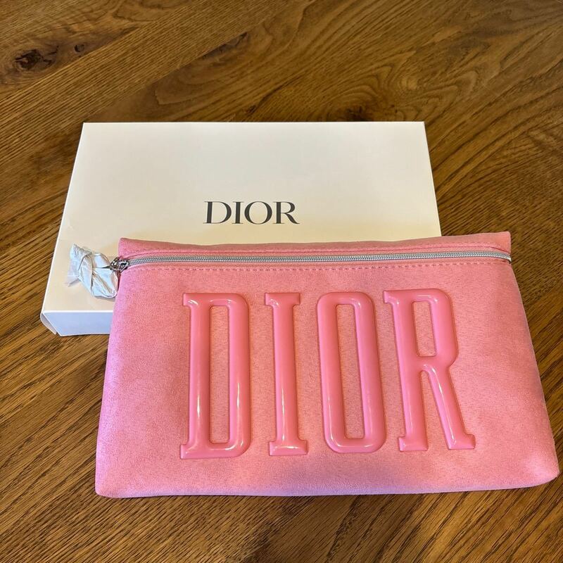 極美品 Christian Dior ディオール ポーチ スエード ピンク TROUSSE POUCH 小物入・クラッチバッグ