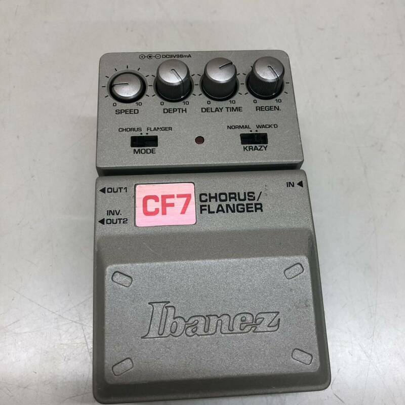 121 Ibanez CF7 CHORUS / FLANGER 中古 通電のみ確認済み ギター エフェクター 