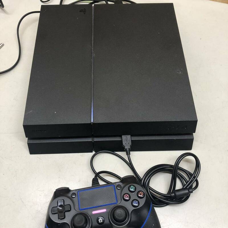 PlayStation 4 CUH-1200A 本体 ACケーブル HDMIケーブル 付属 純正コントローラ欠品 サードパーティ製コントローラ 付属 動作確認済 現状品