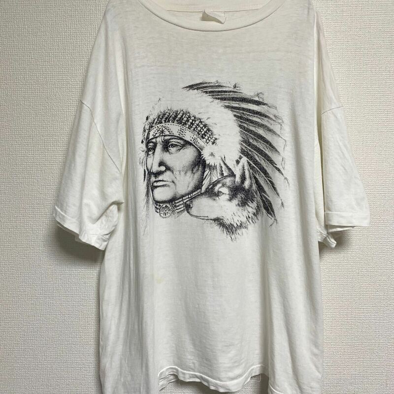 90s USA ビンテージ ヴィンテージ Tシャツ tee アメリカ 古着 オールド レア インディアン アニマル アート art バンド ロック ストリート