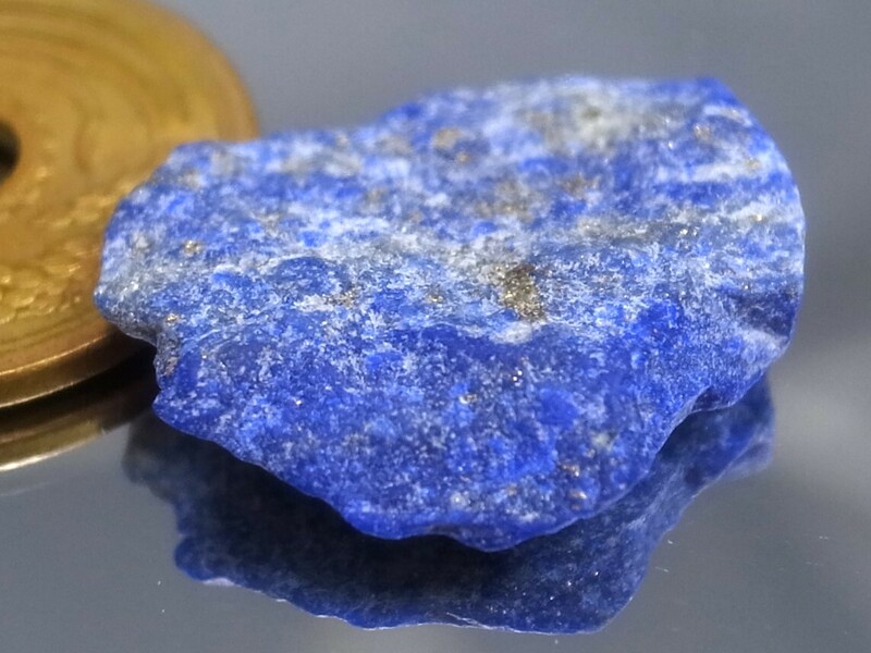 14.41ct 新品・非加熱未処理・極上の藍ブルー・天然ラピスラズリ原石 アフガニスタン産
