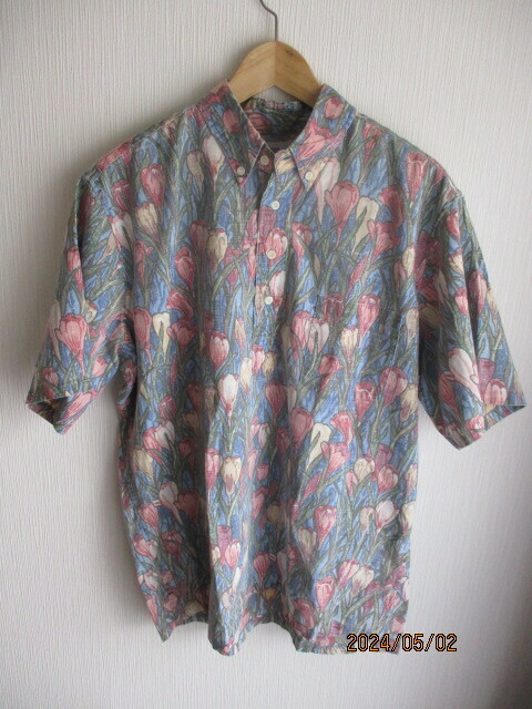 ■90's レインスプナー/reynspooner Hawaiian Shirt プルオーバー ハワイアン アロハ シャツ サイズ M