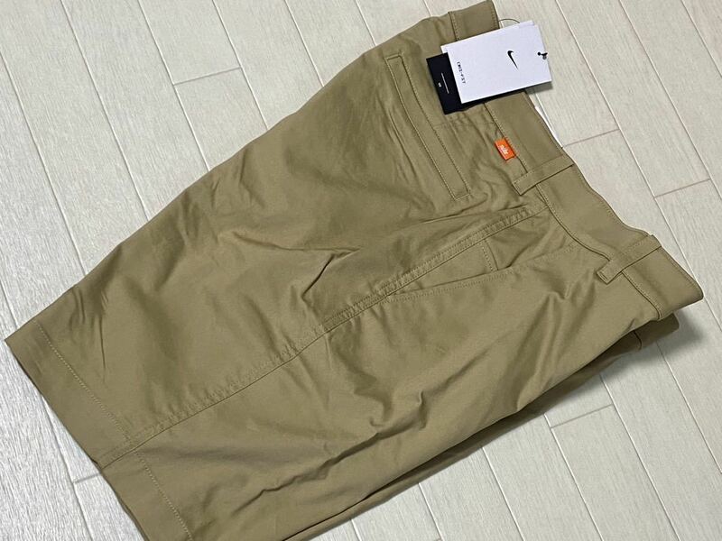 新品★NIKE GOLF ナイキ ゴルフ DRI-FIT UVケア ストレッチ チノ ショートパンツ/春夏/ベージュ/w91.5/送料185円