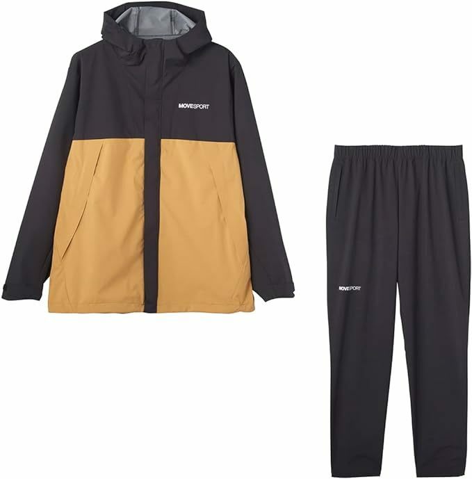 即決！新品★DESCENTE(デサント)　MOVE SPORTSのレインウェア 上下セット【men'sのＯ】￥26,400　 収納袋付・軽量 再帰反射　　3/4Q20