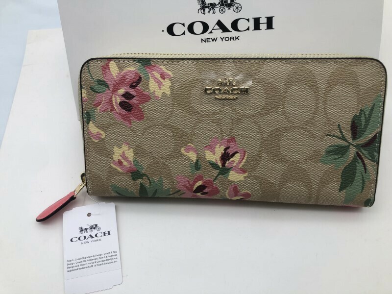 コーチ COACH 長財布 財布 シグネチャー アコーディオンラウンドジップウォレット新品 未使用 贈り物 a085 F73345