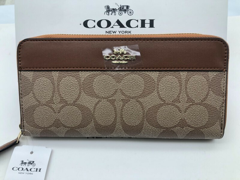 コーチ COACH 長財布 財布 シグネチャー アコーディオンラウンドジップウォレット 新品 未使用 贈り物F76873 k016C