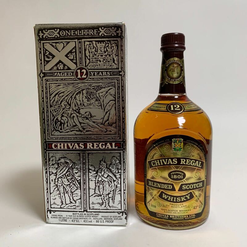 【未開栓】CHIVAS REGAL シーバス リーガル 12年 1801 1litre 43% スコッチ ウイスキー BLENDED SCOTCH WHISKY 古酒