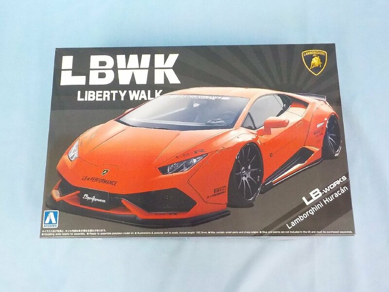 ◆プラモデル 未組立 1/24 アオシマ LBワークス ランボルギーニ ウラカン LIBERTY WALK リバティウォーク No.15 059883