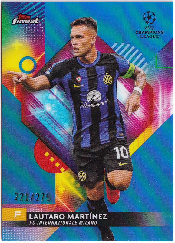 【ラウタロ・マルティネス/Lautaro Matinez】2023-24 Topps Finest UEFA Club Competitions Sky Blue /275