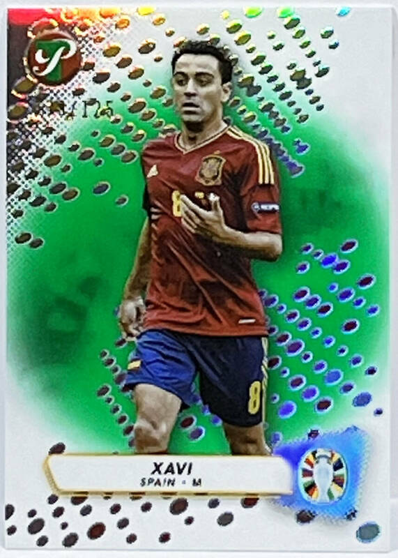 【シャビ/Xavi】2024 Topps Pristine Road to UEFA EURO Green Refractor /125