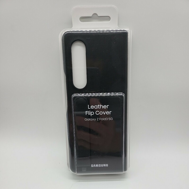 Galaxy Z Fold3 5G Leather Flip Cover/ブラック [Galaxy純正 国内正規品] EF-FF926LBEGWW　新品未開封