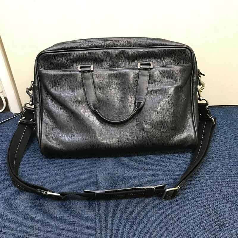 35643-82 0531Y コーチ　COACH レザーブリーフケース ビジネスバッグ ブラック2way 6465