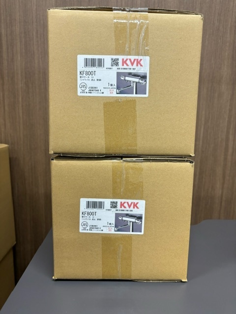 新品 KVK KF800T 壁付サーモ13 （シャワバス、逆止、節湯） 浴室器具 未開梱 2台セット ②