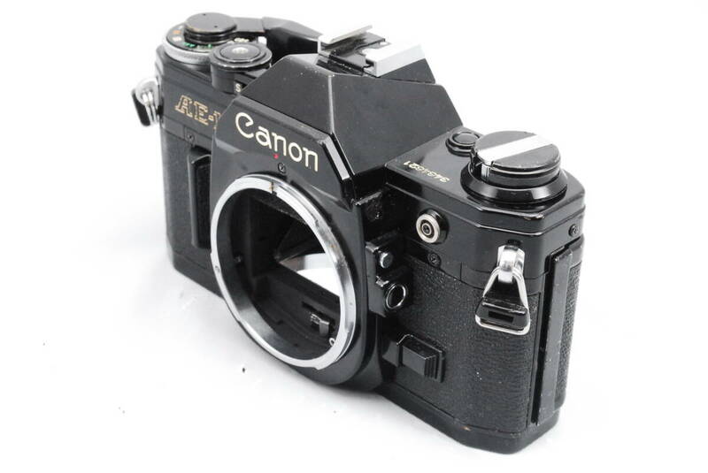 【シャッター鳴き無し】★キャノン・モルトプレーン新品交換済★ Canon AE-1 SLR Film Camera Black 本体のみ #0415
