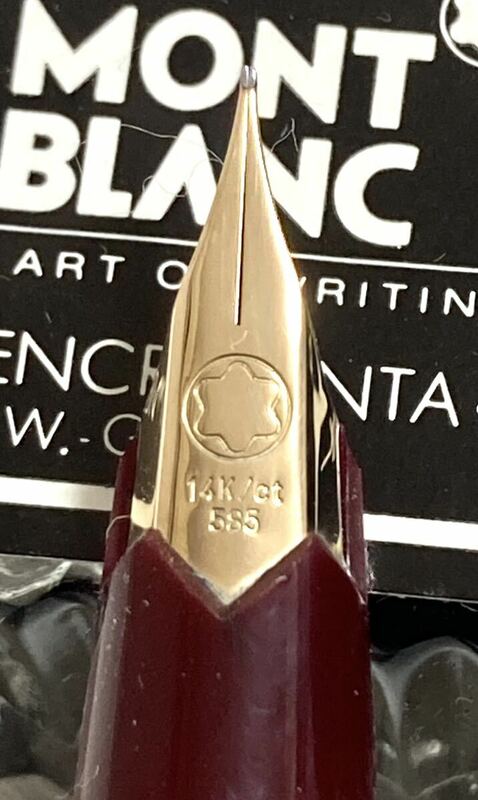 MONT BLANC モンブラン EF/14ct 万年筆 ボルドー ヴィンテージ インクタンク付