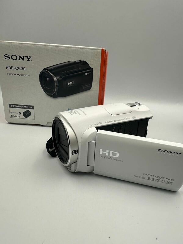 【美品】ビデオカメラ ハンディカム デジタルビデオカメラ SONY ソニー HDR-CX670 Sony Lens G 30× Optical f=1.8/1.9-57
