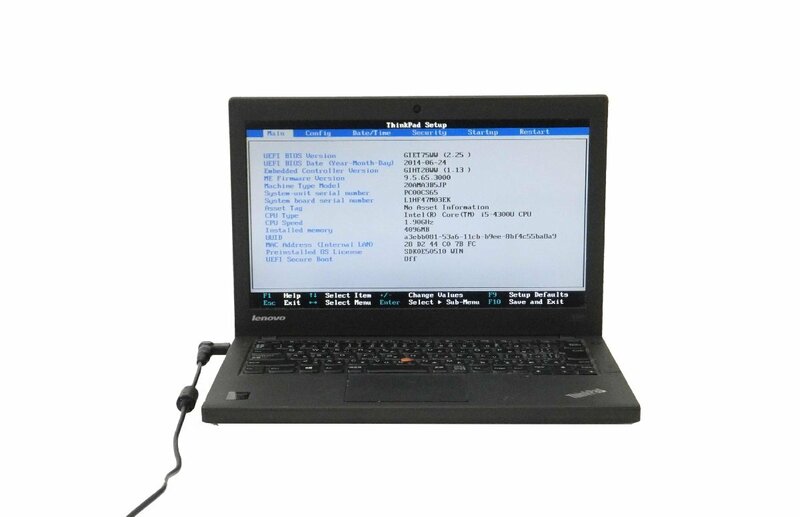 ノートパソコン　現状品■レノボ lenovo■ThinkPad X240■(2)