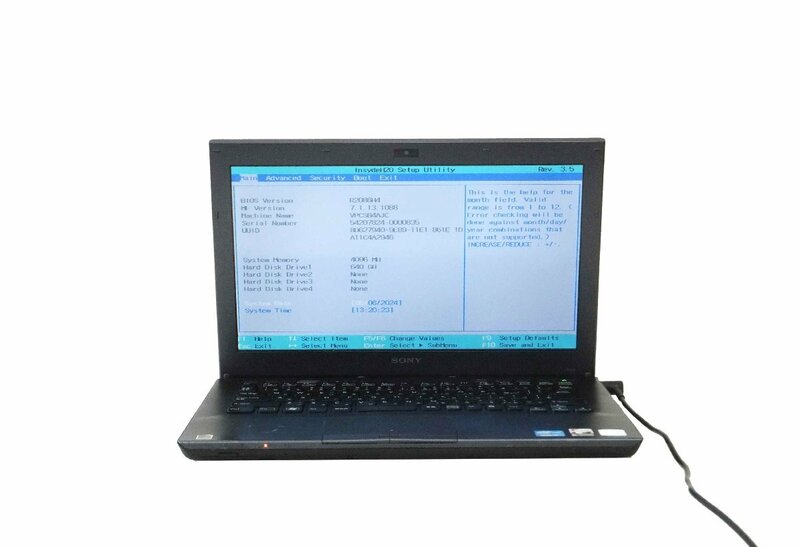 ノートパソコン　現状品■ソニー SONY■VAIO PCG-4121GN■VPCSB4AJC■