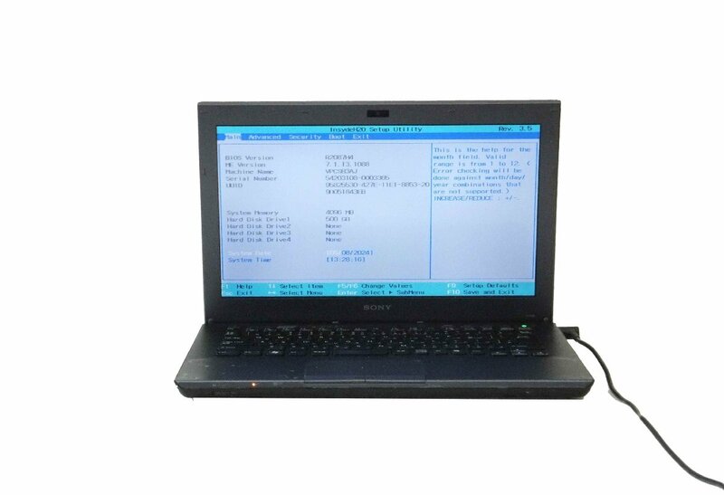 ノートパソコン　現状品■ソニー SONY■VAIO PC-4121GN■VPCSB3AJ■