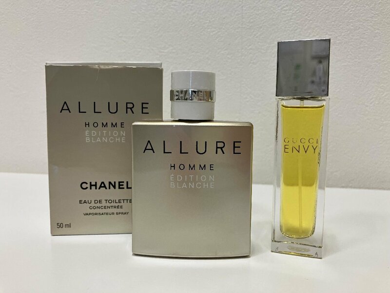 【M02612】現状品　香水セット　CHANEL　ALLURE HOMME EDITION BLANCHE　50ml/GUCCI　ENVY　30ml