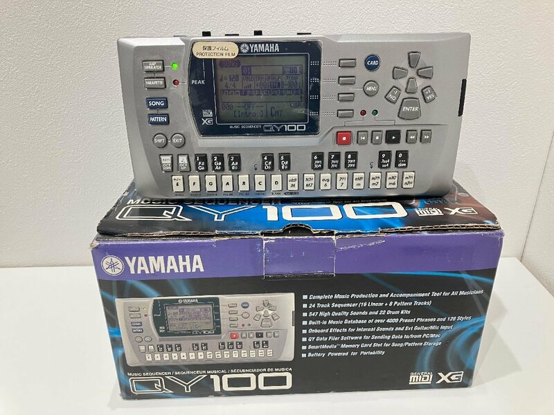 【O27486】YAMAHA ヤマハ MUSIC SEQUENCER QY100 モバイルシーケンサー 通電確認済 動作未確認 中古現状品