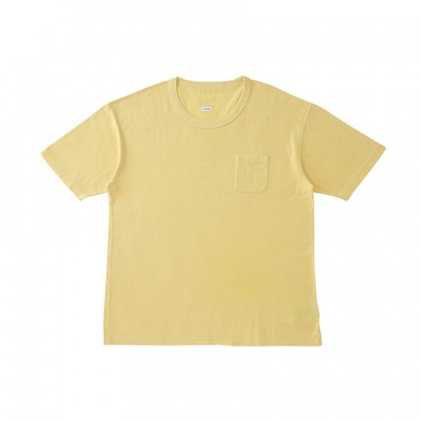 visvim 21SS JUMBO TEE S/S (VEGGIE DYE) YELLOW 4 ほぼ新品 ビズビム クルーネック 半袖 ジャンボ ポケットＴシャツ 天然染め