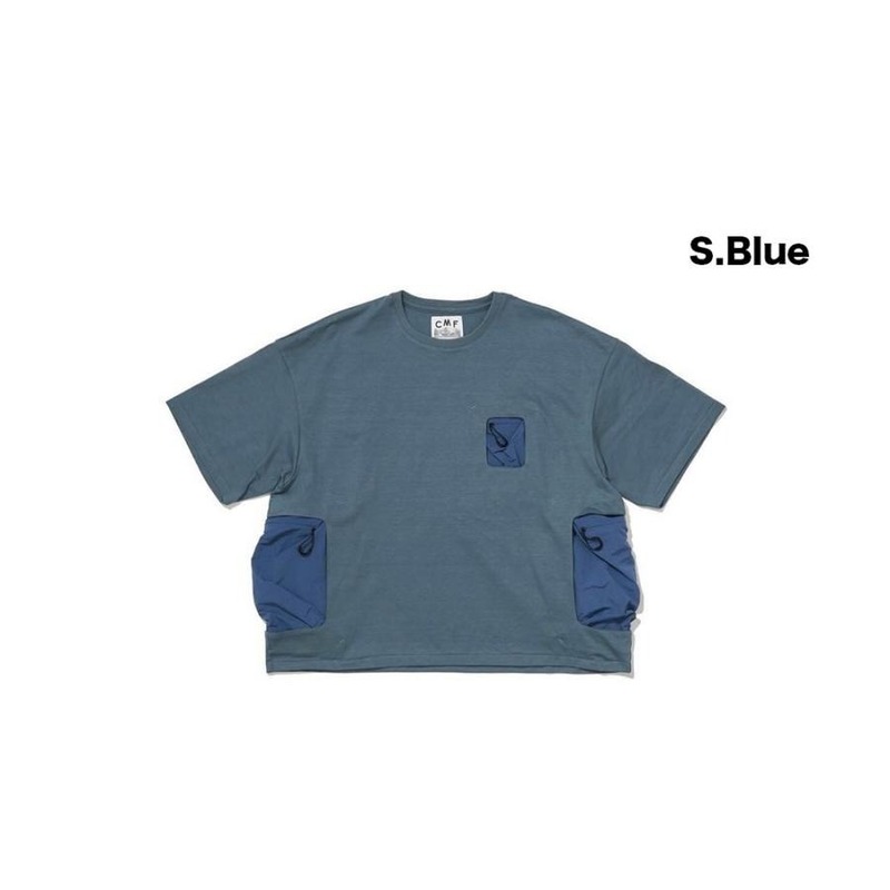 COMFY OUTDOOR GARMENT 24SS CMF PHANTOM TEE S.BLUE XL 新品 コムフィアウトドアガーメント ファントムＴシャツ ブルー 半袖 クーポン