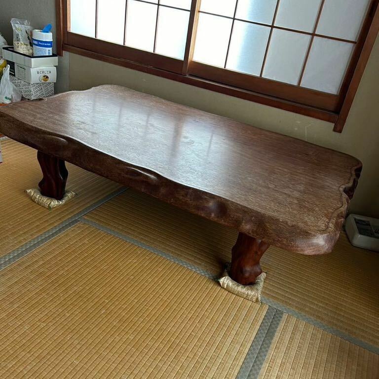千葉県我孫子市にて直接引取限定 一枚板 座卓 ローテーブル 木製 天然木 座敷机 