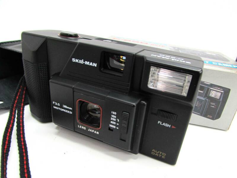 美品 動作品 SKILL MAN C-850 38mm F3.5 コンパクトフィルムカメラ レトロ