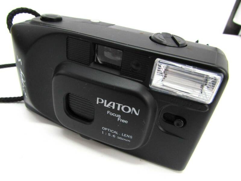 動作品 PLATON Happy S プラトン ハッピー コンパクトフィルムカメラ 35ｍｍ F5.6 電池蓋ツメ折れあり