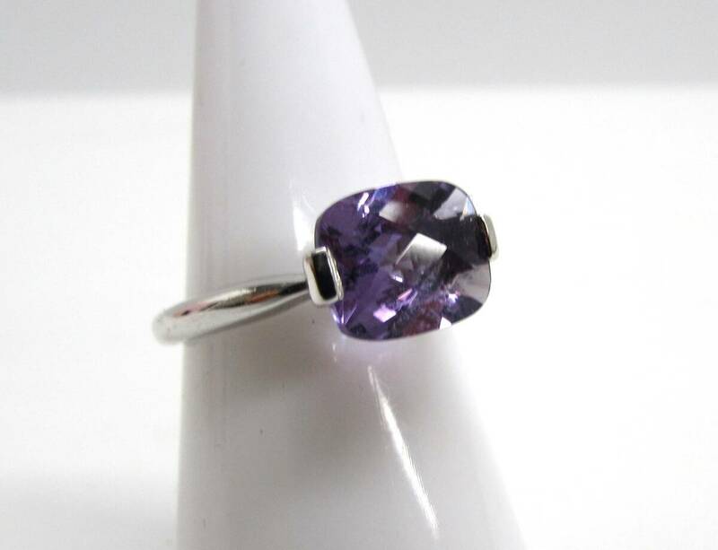 アメジスト 紫水晶 指輪 リング 天然石 パワーストーン SILVER シルバー 925刻印 11.5号 アクセサリー 服飾小物 ファッション小物 A71 